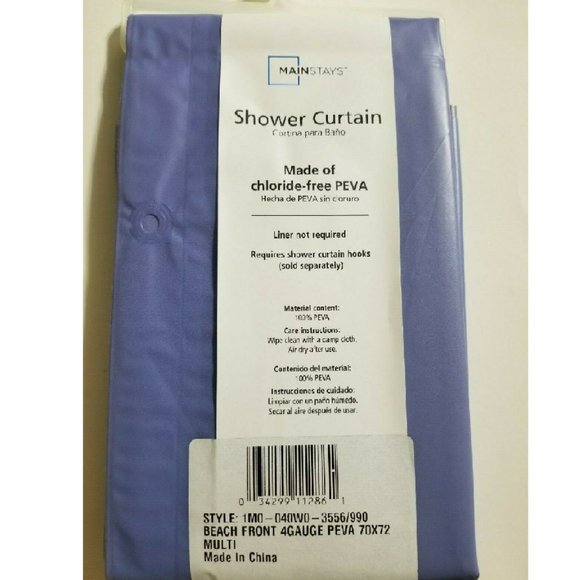 Mainstays Shower Curtain Beach Front Photoreal - Picture 5 of 6